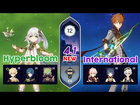 C0 Nahida Hyperbloom & C0 Childe International | Spiral Abyss 4.1 | Floor 12 (9★)