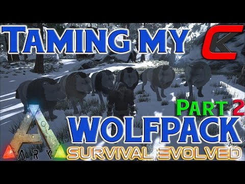 Ark: Suvival Evolved Building my DIREWOLF ARMY! PART 2