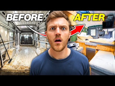 DIY Camper Van Conversion with No Experience | Full Tour