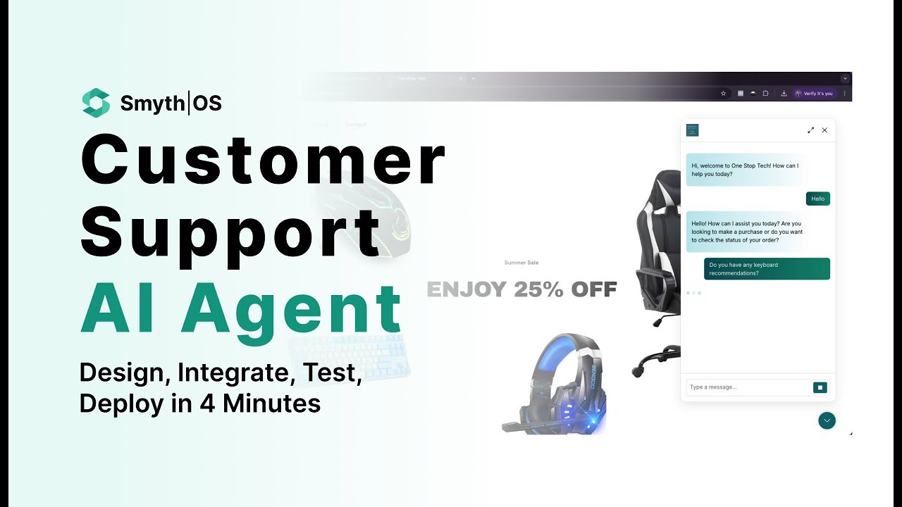 SmythOS Customer Support Agent Short Walkthrough