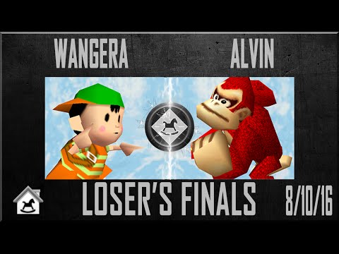Darkhouse 12 Losers Finals - Wangera (Ness) Vs. Alvin (Donnkey Kong) Super Smash Bros - SSB64