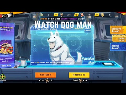 Gacha/recruiting lssr watch dog man | Global server (moonton)