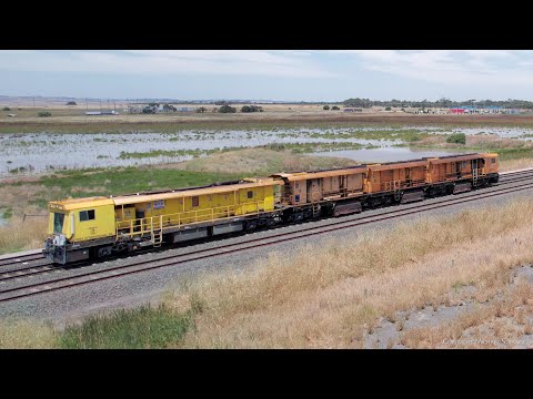 SPENO RR24MT2A Rail Grinder Transfer - 7M722V (9/1/2023) - PoathTV Australian Trains & Railways