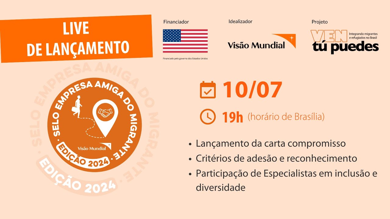 Lançamento do Selo Empresa Amiga do Migrante edição 2024