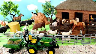 Let's Make a Farm Barn for  Animal Figurines - Cows Goats Chickens