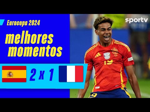 Gols e lances de Espanha x França