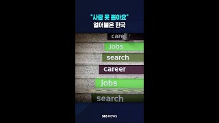 "사람 못 뽑아요" 얼어붙은 한국 #shorts