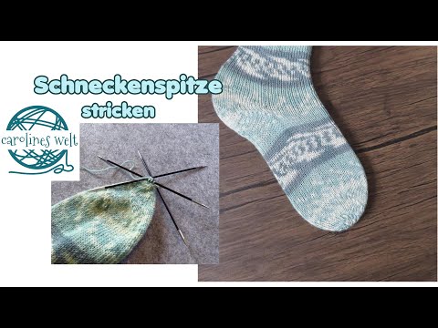 Schneckenspitze Tutorial - Socken stricken lernen