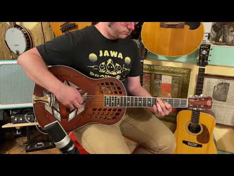 2017 National M1 woodbody tricone resonator guitar