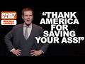 Jimmy Carr Crowd Work American Heckler Gets A History Lesson