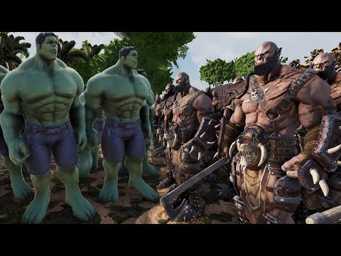10,000 Hulks vs 1,000,000 Orcs | Ultimate Epic Battle Simulator 2 | UEBS 2