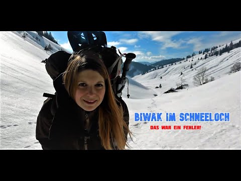Winterbiwak ❄️Die extremste Nacht im Schneeloch 🌨️ Vanessa Solotour in den Alpen