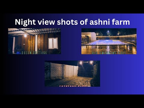 night view shots of Ashni farms and outstanding looking statues.