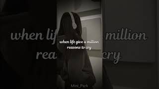 When life gives us million reasons to cry than ☺ #taehyung #BTS #ARMY #MINIPARK #Spotlight.. Sub ✨