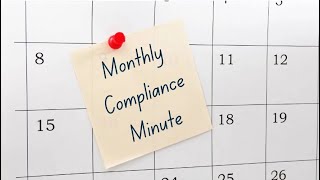 September Compliance Minute 2024