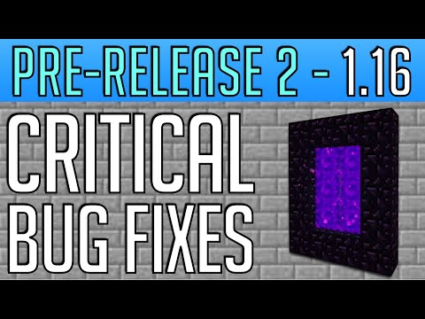 Minecraft 1.16 Pre-release 2 | Major Bug Fixes and Reduced Crashing! Java edition 1.16 Pre-release