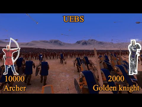 2000 Golden Knight vs 10000 Archer  | Ultimate Epic Battle Simulator |