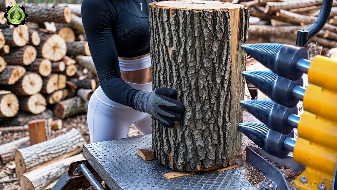 Fastest Automatic Firewood Processing Machine | Dangerous Big Chainsaw Cutting Tree machines #8