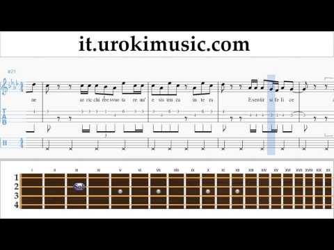 Corso di Ukulele Melodia J-Ax & Fedez ft. Alessandra Amoroso - Piccole cose Tablature Tab Parte#2