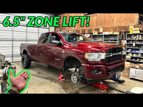 INSTALLING ZONE OFFROAD LIFT ON A 2021 5th GEN 3500 CUMMINS!