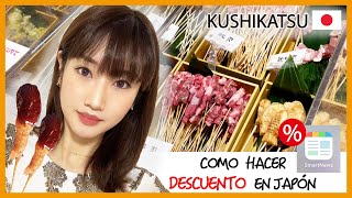Comiendo Kushikatsu / Como hacer 💲DESCUENTO en Japón🇯🇵
