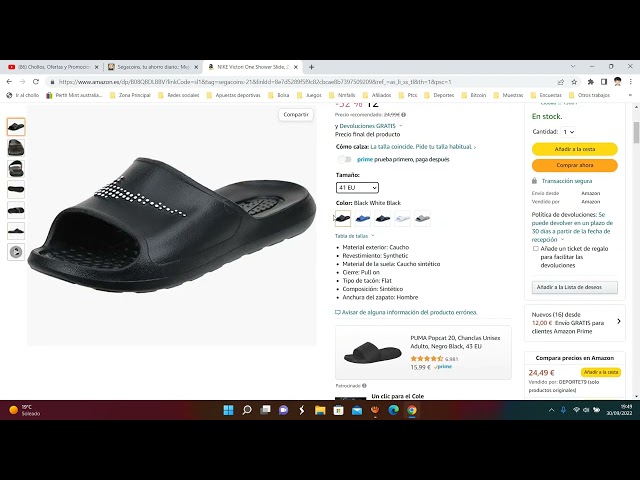 Vídeo relacionado con NIKE Victori One, Chanclas Hombre, Black White Black, 44 EU