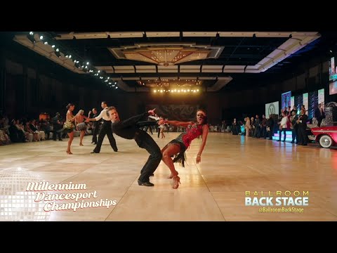 Mykhailo Bilopukhov and Anastasiia Shchypilina dancing Jive at Millennium 2022