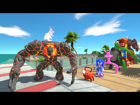 Lava Boy vs Hulk Buster OASIS DEATH RUN - Animal Revolt Battle Simulator