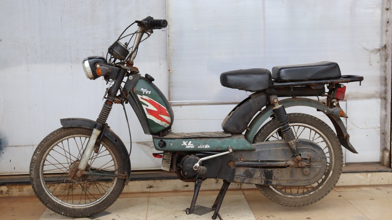 TVS XL-100 petrol to electric conversion hobby project part-1 (mechanical dissembling )