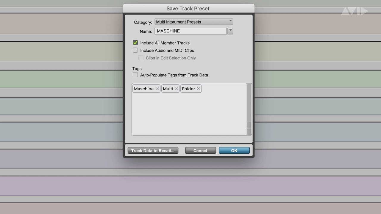Pro Tools Tech Tips — Instrument Folder Presets