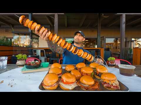 Win a Sword by Eating 12 Sliders & Pretzel Bites In 8 Minutes : Shut Up & Eat!