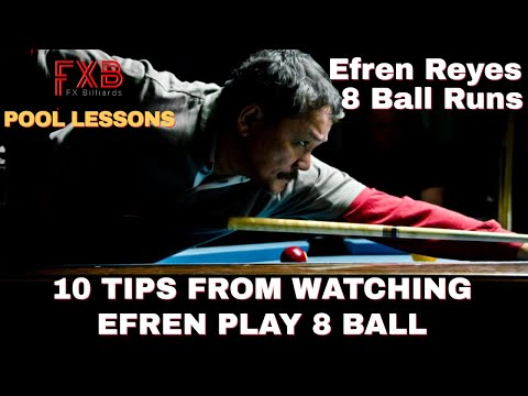 EFREN REYES PLAYING 8 BALL - 10 Tips to Improve Your 8 Ball Game (Free Pool Lessons)