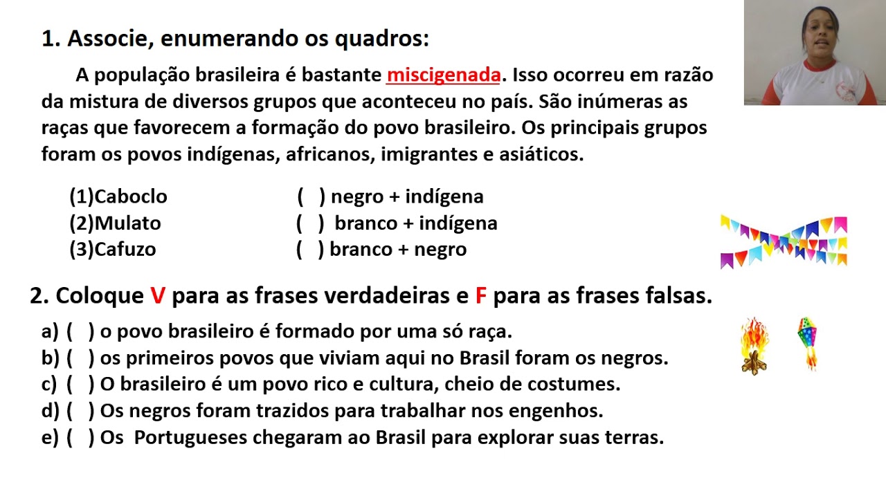 Atividade de Sondagem de História 5º ano