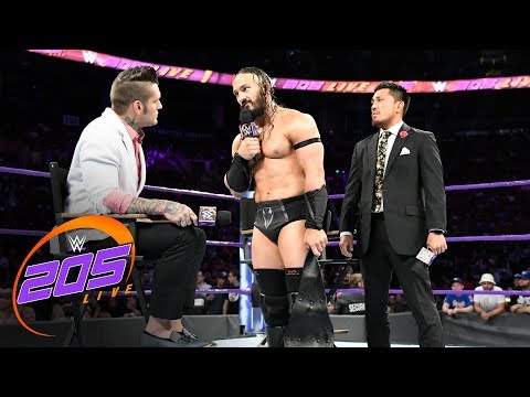 Neville and Tozawa slug it out after tempers flare during an interview: WWE 205 Live, Aug. 8, 2017