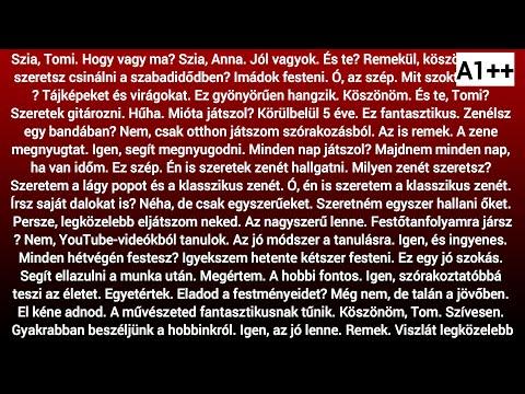 Slow Reading in Hungarian A++ / (HU/EN subtitles)  -  Hogy vagy ma?
