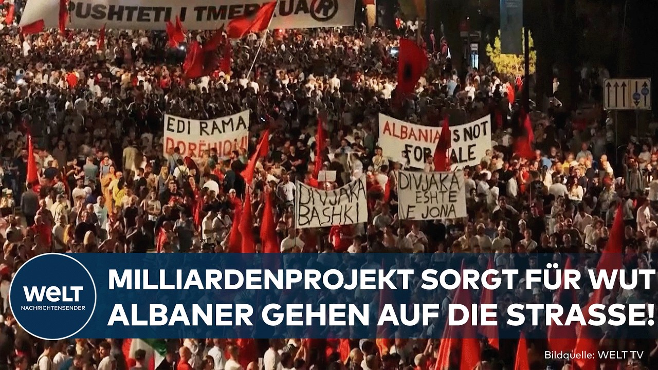 ALBANIEN: Zehntausende protestieren gegen Milliardenprojekt von Trumps Schwiegersohn Jared Kushner!
