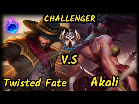 DOPA (Apdo) (TWISTED FATE) vs AKALI - MID CHALLENGER GAMEPLAY - KR