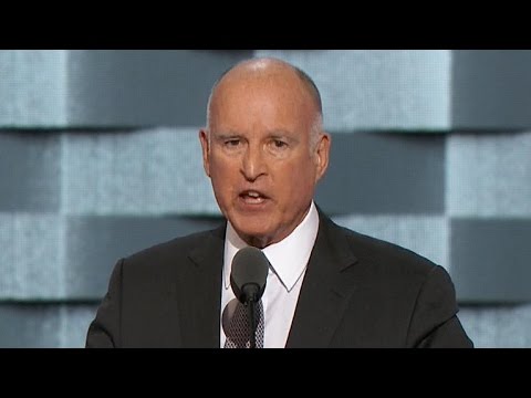 Jerry Brown delivers remarks on climate change