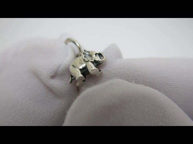 Срібний кулон "Слоник" 3100036 Відео огляд