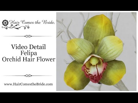 Green Orchid Tropical Hair Flower by Hair Comes the Bride - Felipa