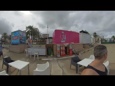 First day in Playa de Gandia, Valencia, Spain. 360° Video.