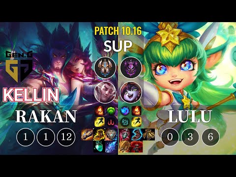 GEN Kellin Rakan vs Lulu Sup - KR Patch 10.16