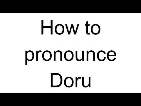 How to Pronounce Doru (Romanian)