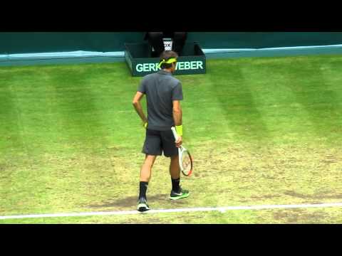 Gerry Weber Open 2012 Halbfinale - Roger Federer vs. Mikhail Youzny Aufwärmphase