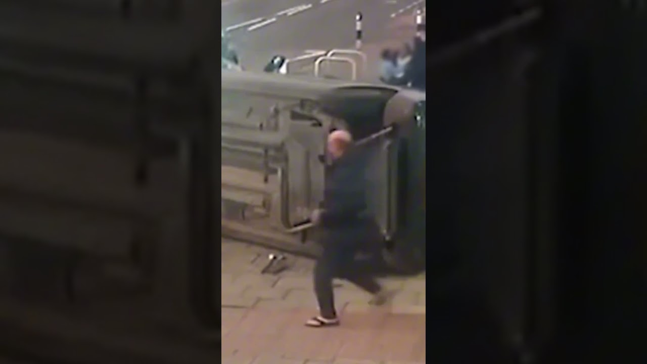 Heart-stopping moment car nearly crashes into mother and her two-year-old daughter in pushchair