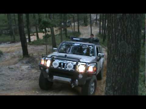 Gary Rides the Hummer uphill on Aunt Jemima Hill-Wharton Forest