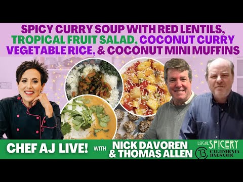 Spicy Curry Red Lentil Soup & Coconut Curry - Vinegar Spice and Everything Nice with Nick & Thomas