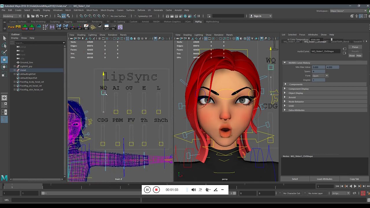 Violet 3D Model