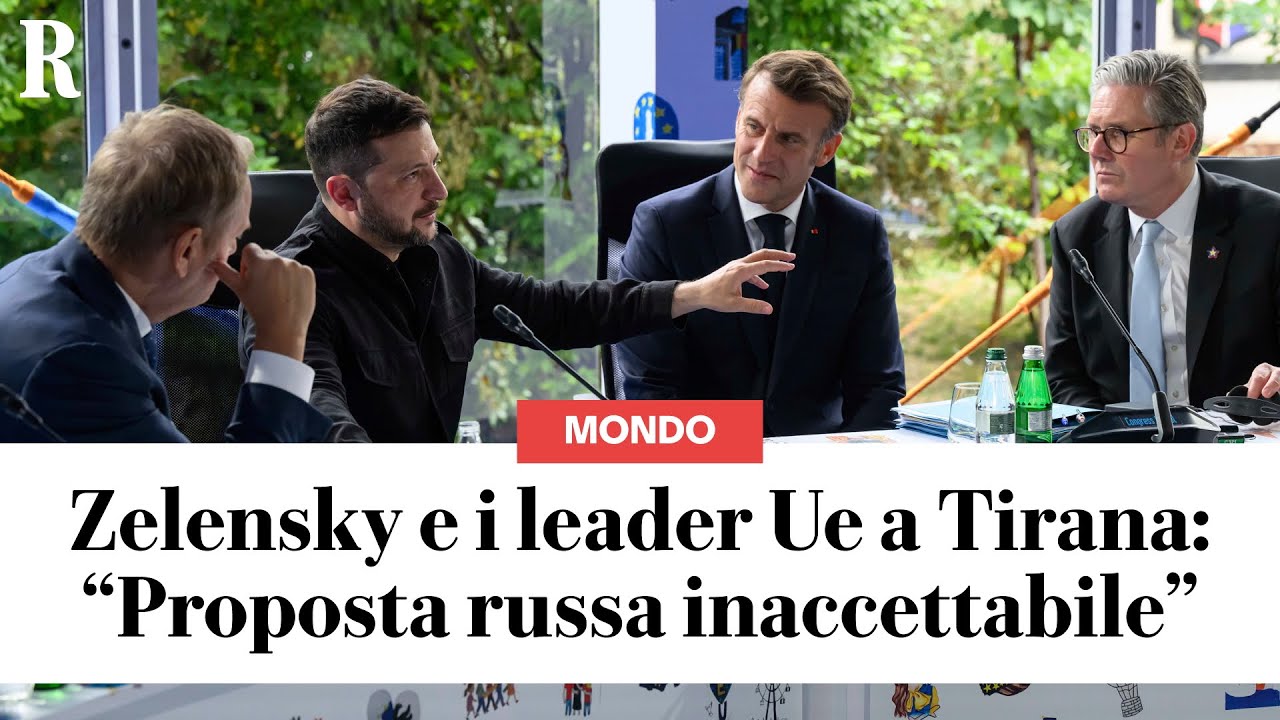 Zelensky e i leader Ue al vertice di Tirana: "La proposta russa è inaccettabile"