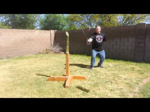 Cutting tatami with a rapier from the wrist